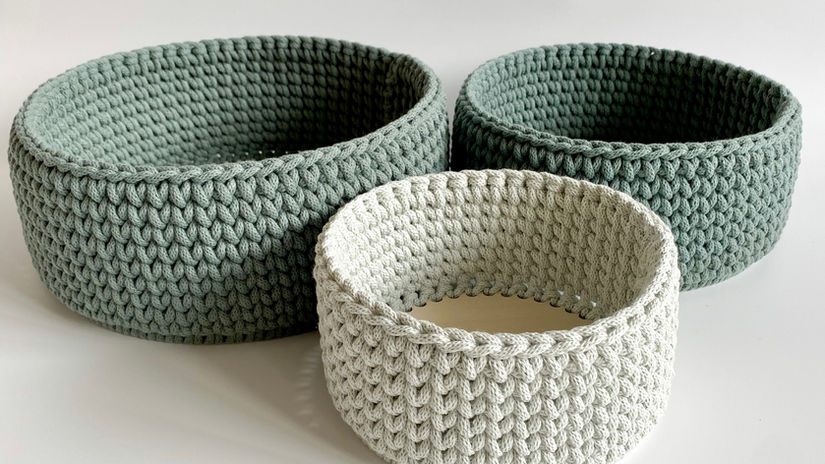 Videocorso: Cestini Organizer Rotondi a uncinetto